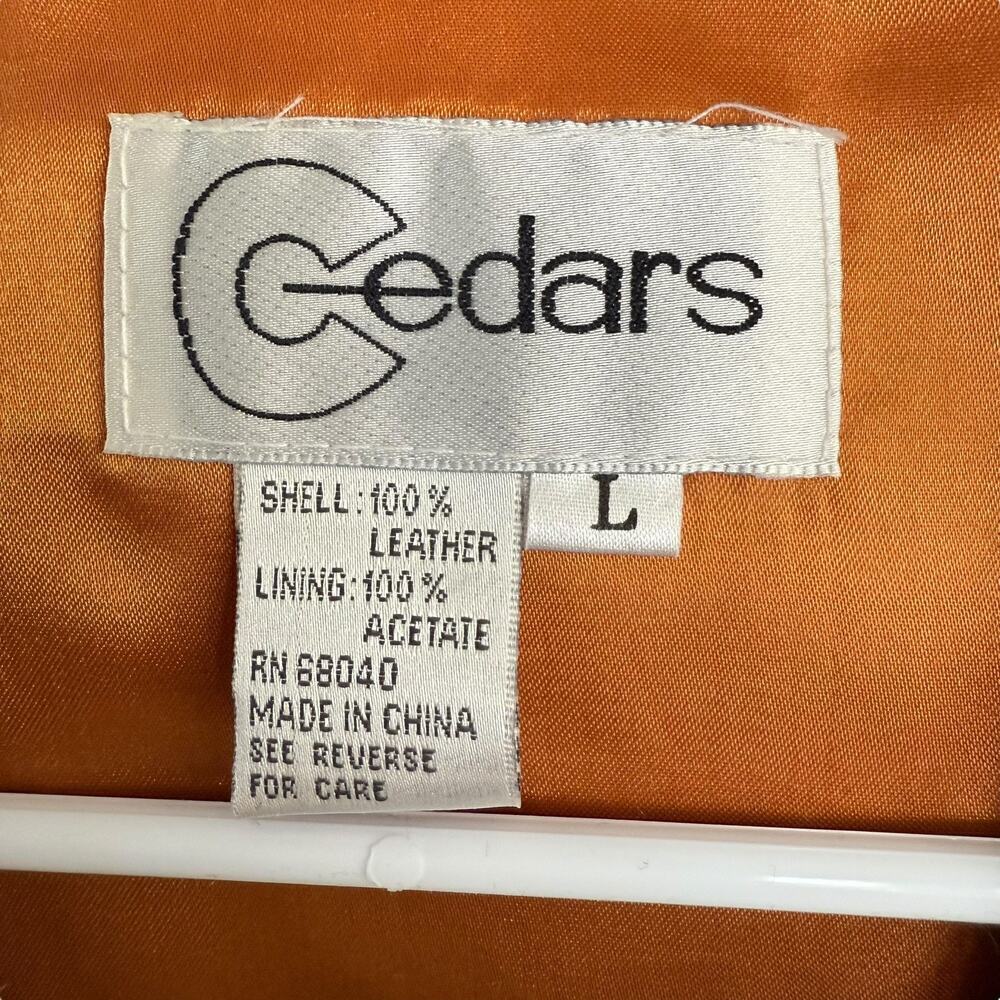 Vtg Cedars Suede Vest Fringe Leather Brown Large Western Cowboy Cowgirl - Picture 2 of 11
